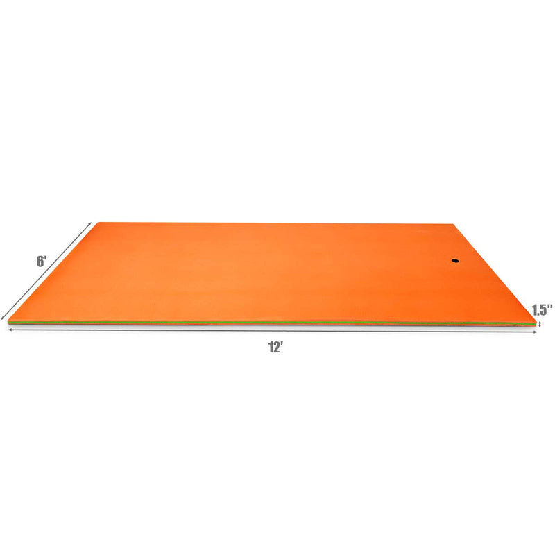 Load image into Gallery viewer, 12' x 6' Floating Water Pad, 3-Layer Tear-Resistant XPE Foam Mat - GoplusUS