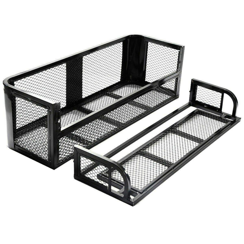 Load image into Gallery viewer, Goplus ATV/UTV Rear Drop Basket, Universal Cargo Basket w/Steel Mesh Surface (Black) - GoplusUS