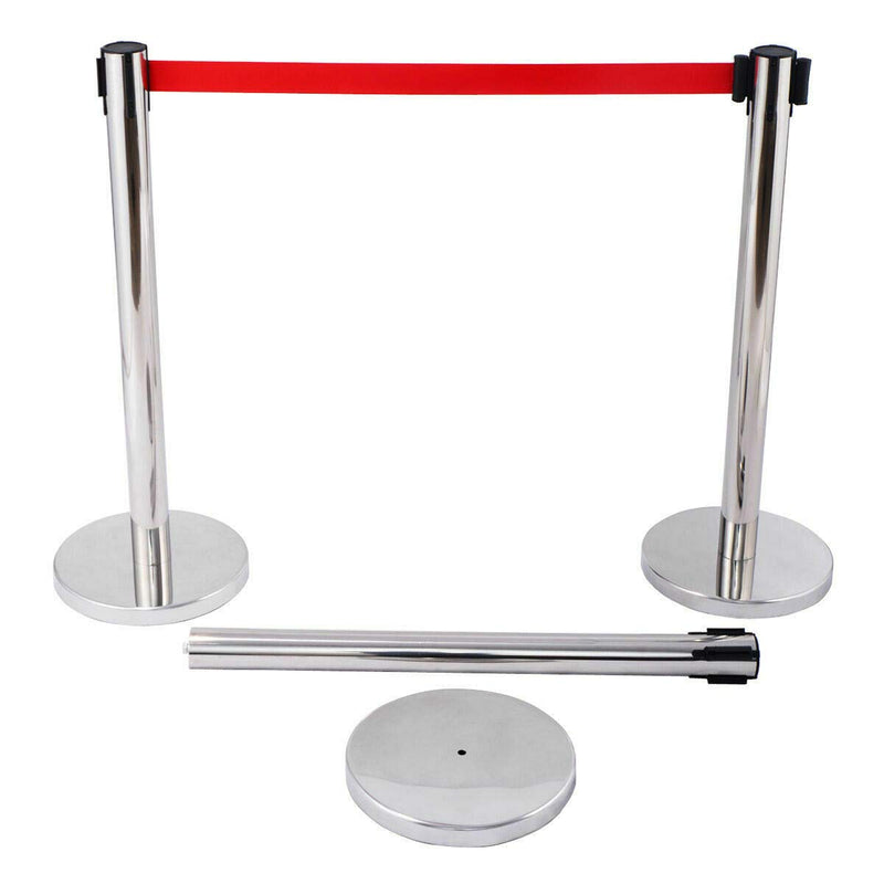 Load image into Gallery viewer, 6Pcs Stanchion Post Crowd Control Barrier Stainless Steel Stanchions - GoplusUS