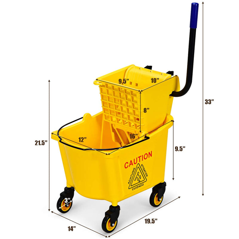 Load image into Gallery viewer, Commercial Mop Bucket with Wringer, Household Portable Mop Bucket - GoplusUS