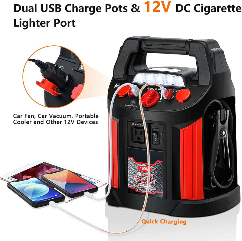 Load image into Gallery viewer, Jump Starter 1500 Peak/700 Instant Amps - GoplusUS