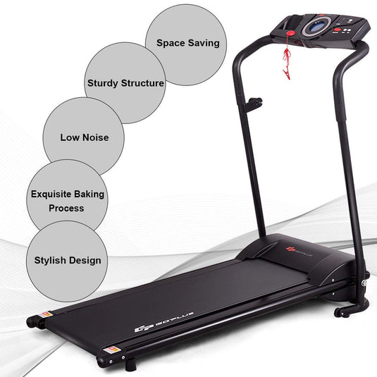 Compact Folding Treadmill for Home, Superfit Electric Walking Running Machine - GoplusUS