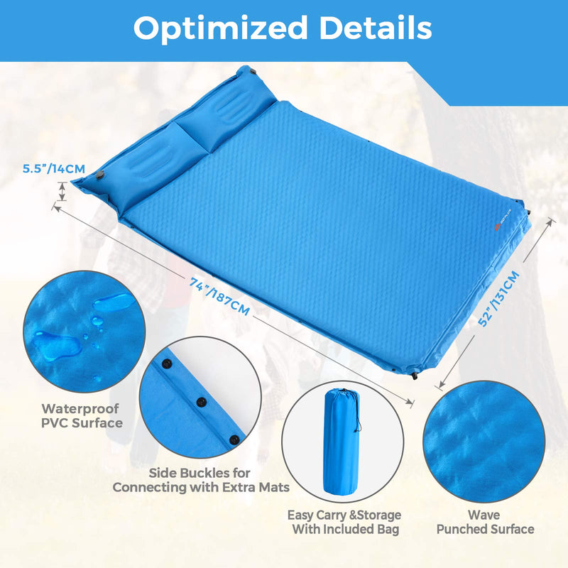 Load image into Gallery viewer, Camping Sleeping Pad Foam, Self-Inflating Camping Mat - GoplusUS