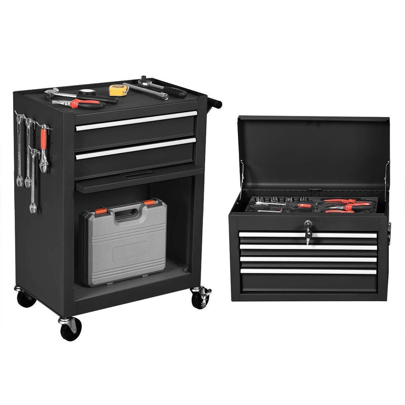 Load image into Gallery viewer, 2PCS Rolling Tool Chest, 6-Drawer Toolbox Set of 2 - GoplusUS