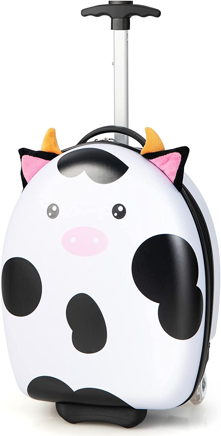 Load image into Gallery viewer, Goplus Kids Luggage, 16闂傚倸鍊搁崐鎼佸磹閻戣姤鍤勯柛顐f礀绾惧鏌曟繛鐐珔缁炬儳娼¢弻锛勪沪鐠囨彃濮堕梺杞扮閸婂綊濡甸崟顔剧杸闁规崘娉涢。娲⒑缂佹ɑ灏伴柛銊ユ健瀵顓奸崱妯侯潯闂佺粯顨呴悧婊兾熼崒娑氱瘈?Carry on Cuitcase with LED Wheels, Waterproof Hard Shell, Lightweight Rolling Luggage for Travel - GoplusUS