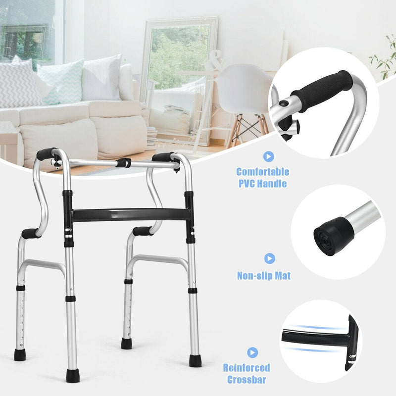 Load image into Gallery viewer, Folding Walker, 400LBS FDA Certification Toilet Armrest - GoplusUS