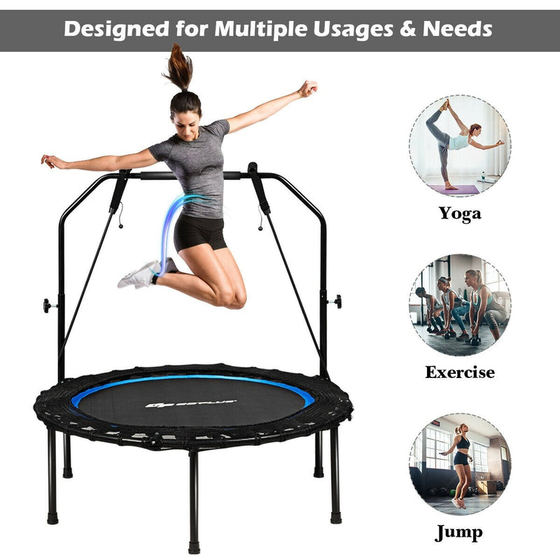 Load image into Gallery viewer, 40'' Folding Fitness Trampoline, Portable Mini Exercise Rebounder - GoplusUS