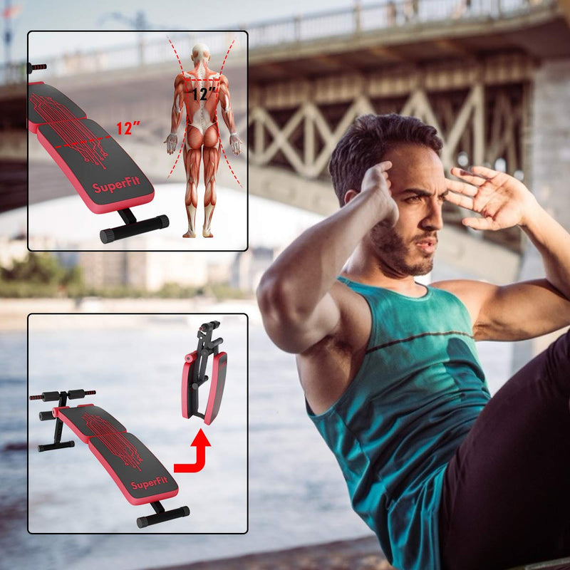 Load image into Gallery viewer, Sit Up Bench Adjustable, Foldable Abdominal Training Workout Slant Bench