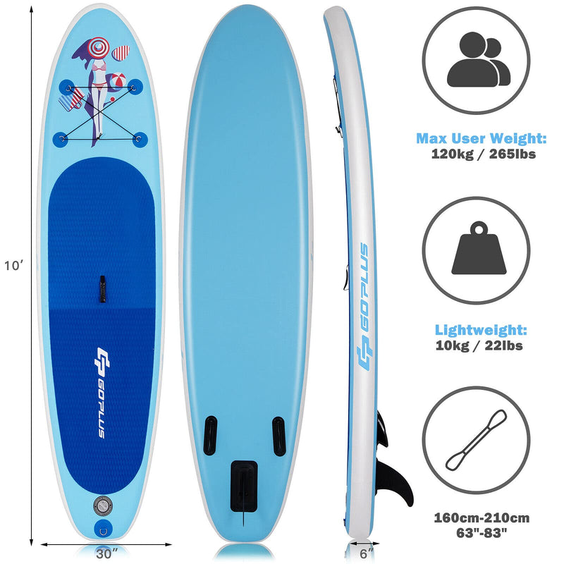 Load image into Gallery viewer, 10/ 11FT Inflatable Stand up Paddle Board Latest Inkjet Process Anti-Fading - GoplusUS