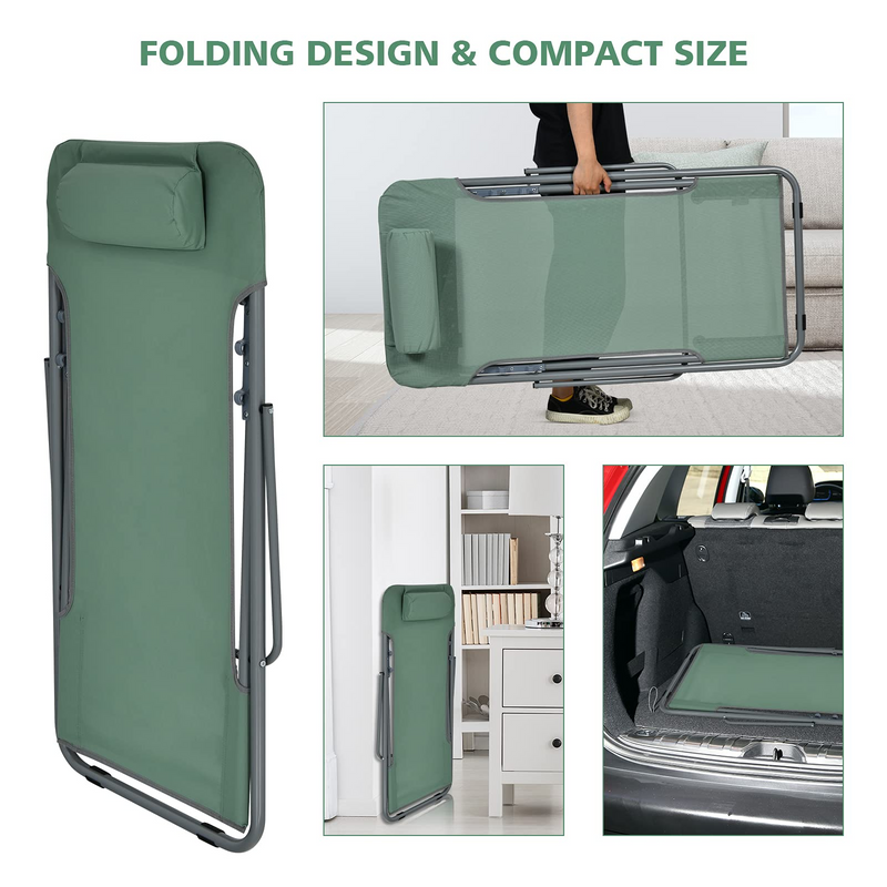 Load image into Gallery viewer, Goplus Beach Sling Chair for Adults, 2 Pcs Portable Folding Camping Chair - GoplusUS