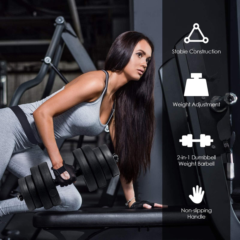 Load image into Gallery viewer, Adjustable Dumbbell Barbell Weight Pair 66 lbs - GoplusUS