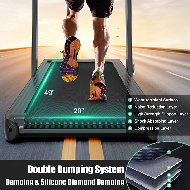 Load image into Gallery viewer, Goplus 2 in 1 Folding Treadmill, 4.75HP Superfit Under Desk Electric Treadmill with APP Control - GoplusUS