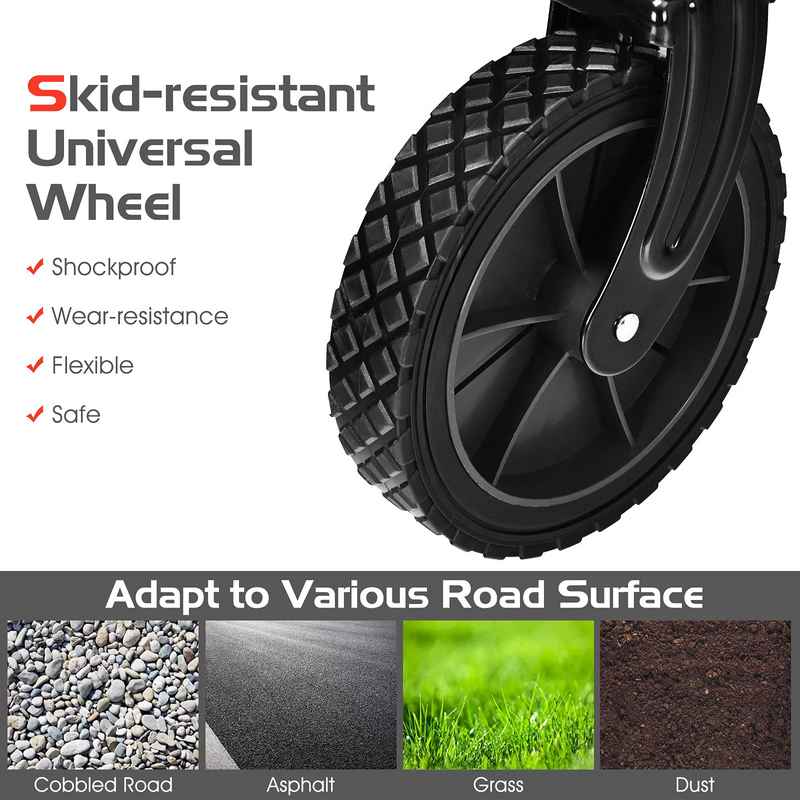 Load image into Gallery viewer, Goplus Collapsible Wagon Cart, 7.5Cu. ft Easy to Fold Garden Utility Trolley w/ Carry Bag (Black) - GoplusUS