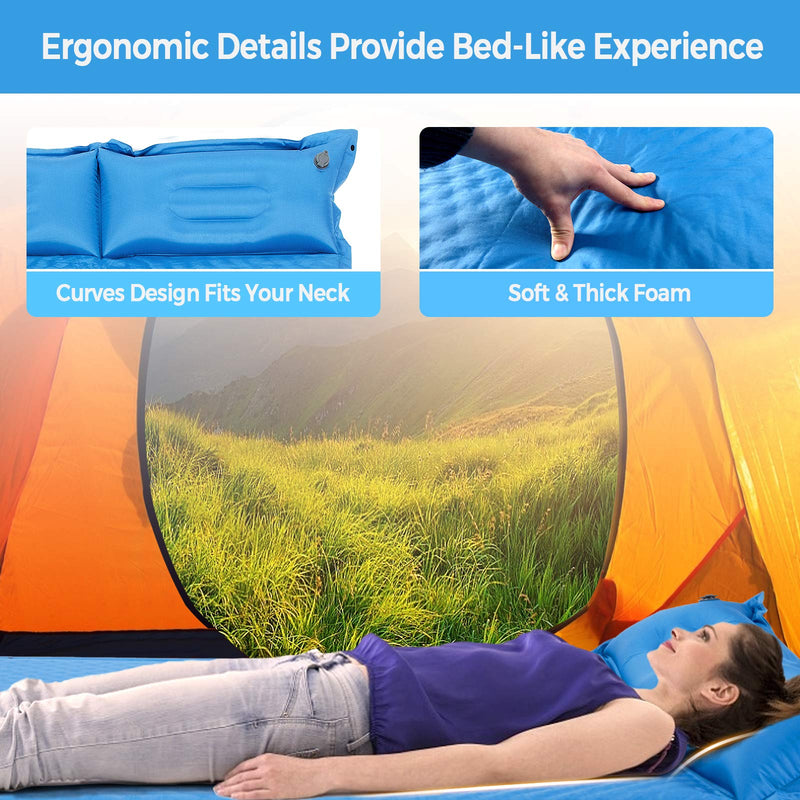 Load image into Gallery viewer, Camping Sleeping Pad Foam, Self-Inflating Camping Mat - GoplusUS