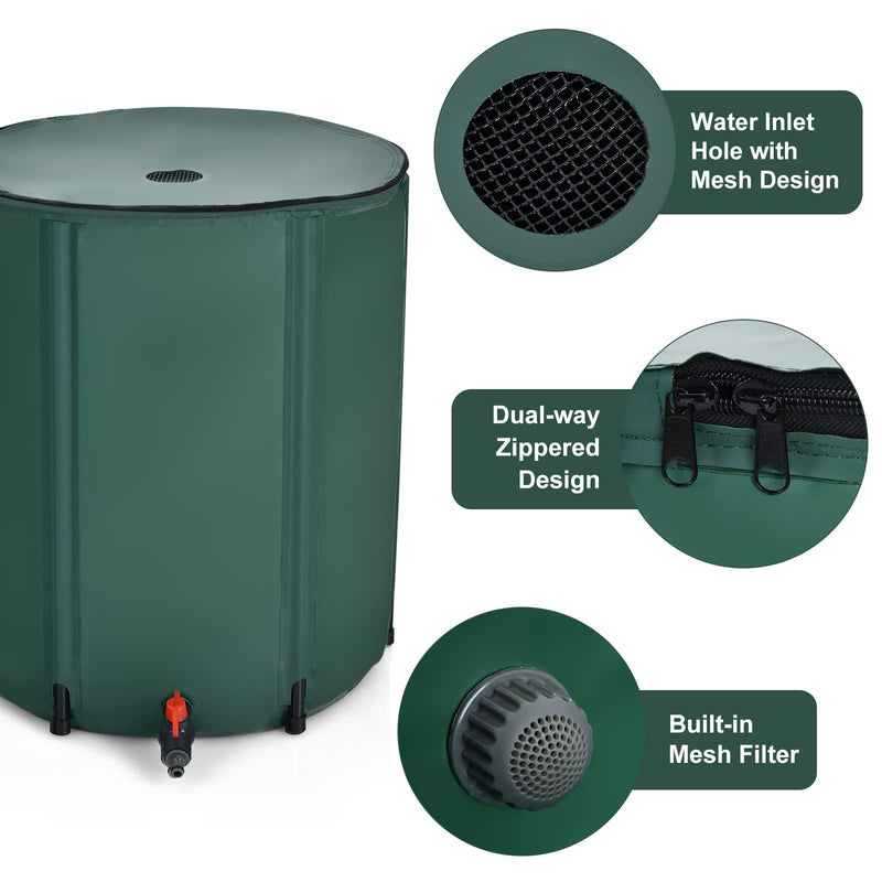Load image into Gallery viewer, Portable Rain Barrel Water Collector Collapsible Tank