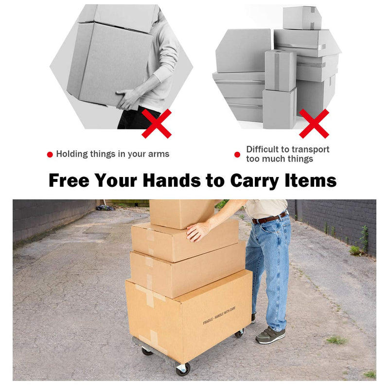 Load image into Gallery viewer, Moving Dolly Heavy Duty Wood Furniture Dllies Movers Carrier (30"x18" with Carpet End) - GoplusUS