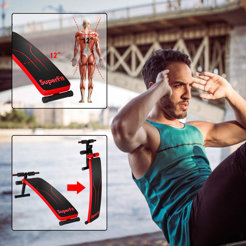 Load image into Gallery viewer, Adjustable Sit Up Bench, Abdominal Training Workout Slant Bench - GoplusUS