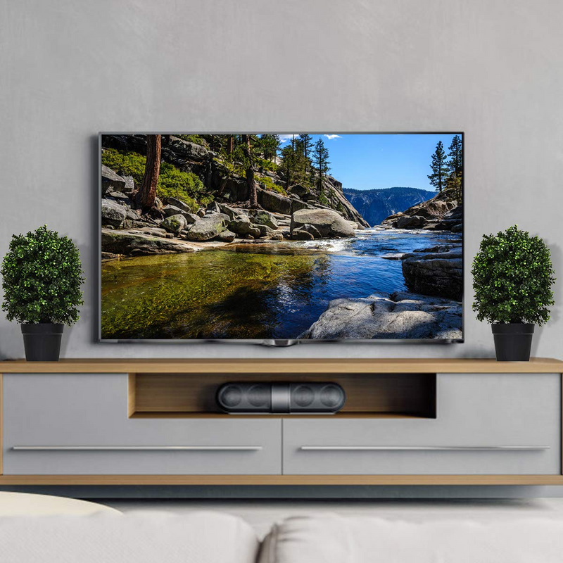 Load image into Gallery viewer, Goplus 2 Pack 2Ft Artificial Boxwood Topiary Ball Tree, UV-Proof Realistic Leaves & Cement-Filled Pot - GoplusUS