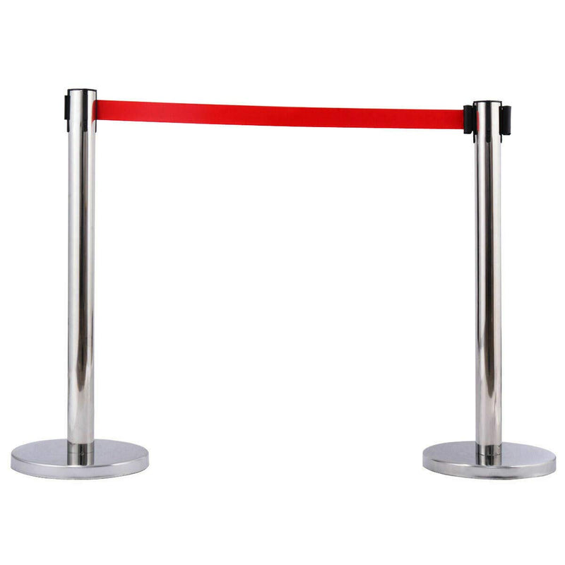 Load image into Gallery viewer, 6Pcs Stanchion Post Crowd Control Barrier Stainless Steel Stanchions - GoplusUS