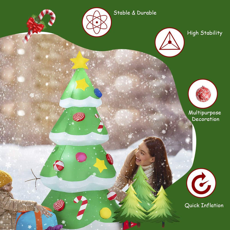 Load image into Gallery viewer, 6ft Inflatable Christmas Tree Blow Up Xmas Decoration with 3 Gift Boxes - GoplusUS