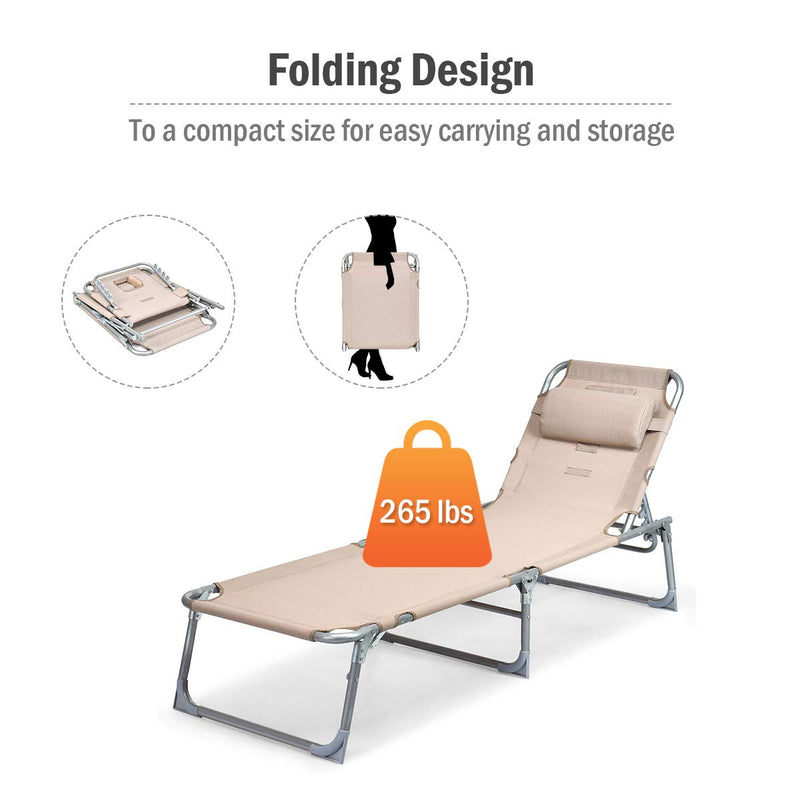 Load image into Gallery viewer, Adjustable Chaise Lounge Chair Recliner - GoplusUS