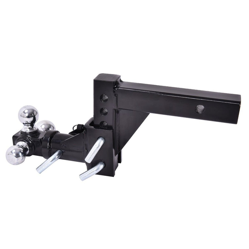 Load image into Gallery viewer, Triple Ball Swivel Adjustable Drop Turn Trailer Tow Hitch Mount for 2" Receiver