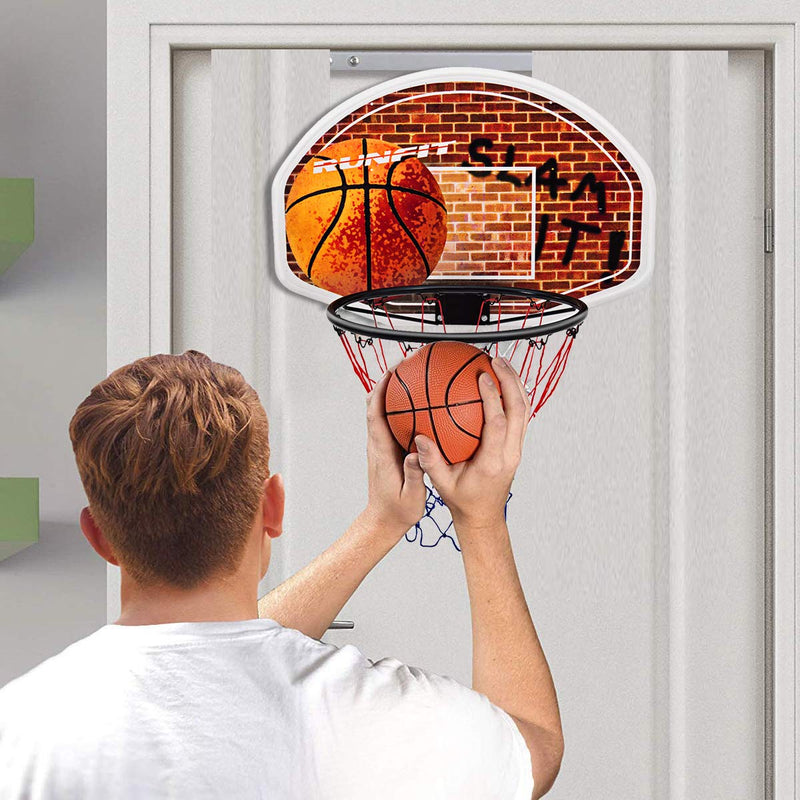 Load image into Gallery viewer, 29" x 20" Mini Basketball Hoop Wall Mounted Portable Basketball Backboard - GoplusUS