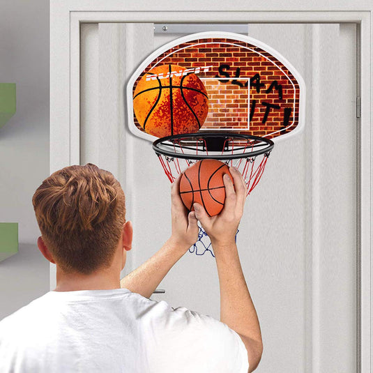 29" x 20" Mini Basketball Hoop Wall Mounted Portable Basketball Backboard - GoplusUS