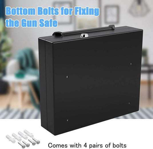 Gun Safe for 2 Pistols, Handgun Safe with Password & Backup Keys for Quick Access - GoplusUS