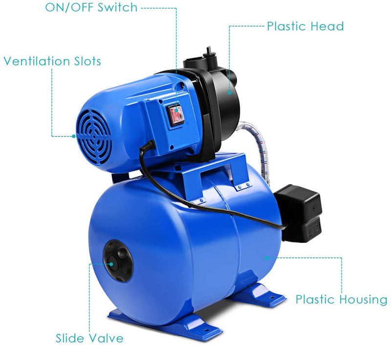 Load image into Gallery viewer, Shallow Well Pump 1.6HP Pressure Tank 1000GPH Jet Pump - GoplusUS