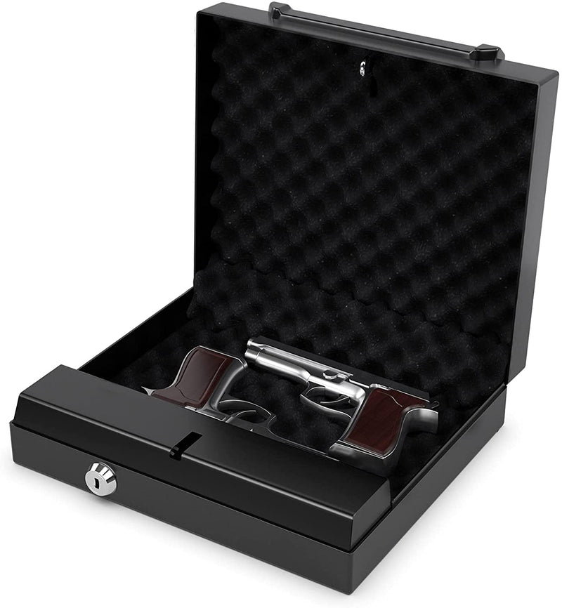 Load image into Gallery viewer, Gun Safe for 2 Pistols, Handgun Safe with Password & Backup Keys for Quick Access - GoplusUS