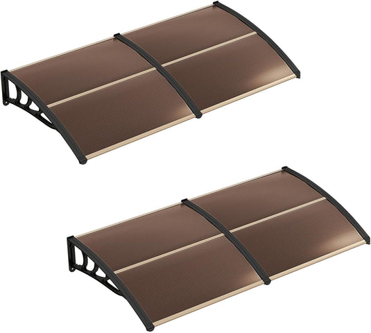 Goplus Awnings for Doors, Window Awning with Rain Snow Sunlight UV Protection, UPF 50+