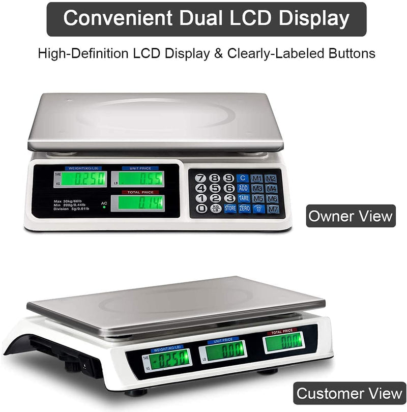 Load image into Gallery viewer, 66 LB Digital Scale Price Computing Deli Electronic Counting Weight - GoplusUS