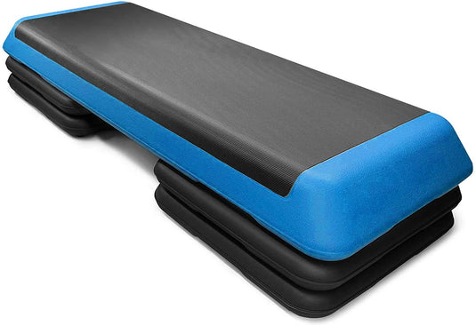 Goplus 43'' Adjustable Fitness Aerobic Step Stepper Platform 4" - 6" - 8" Non-Stick Surface - GoplusUS