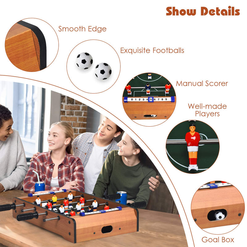 Load image into Gallery viewer, Mini Foosball Table, 20" Portable Tabletop Soccer Game - GoplusUS