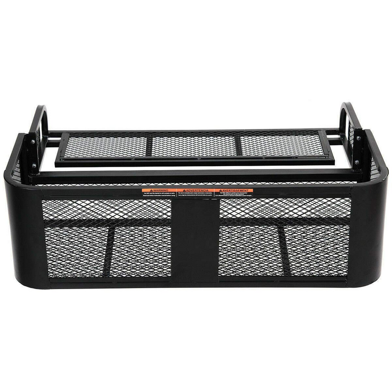 Load image into Gallery viewer, Goplus ATV/UTV Rear Drop Basket, Universal Cargo Basket w/Steel Mesh Surface (Black) - GoplusUS