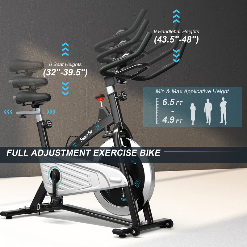 Load image into Gallery viewer, Goplus Magnetic Stationary Bike, Indoor Exercise Cycling Bike Smooth Belt Drive - GoplusUS