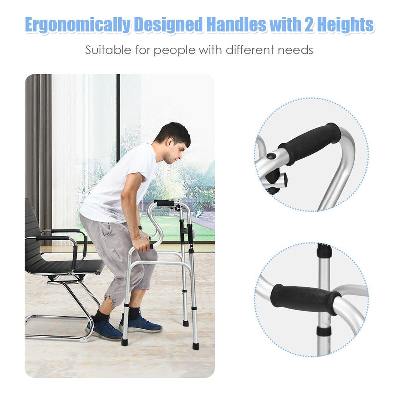 Load image into Gallery viewer, Folding Walker, 400LBS FDA Certification Toilet Armrest - GoplusUS