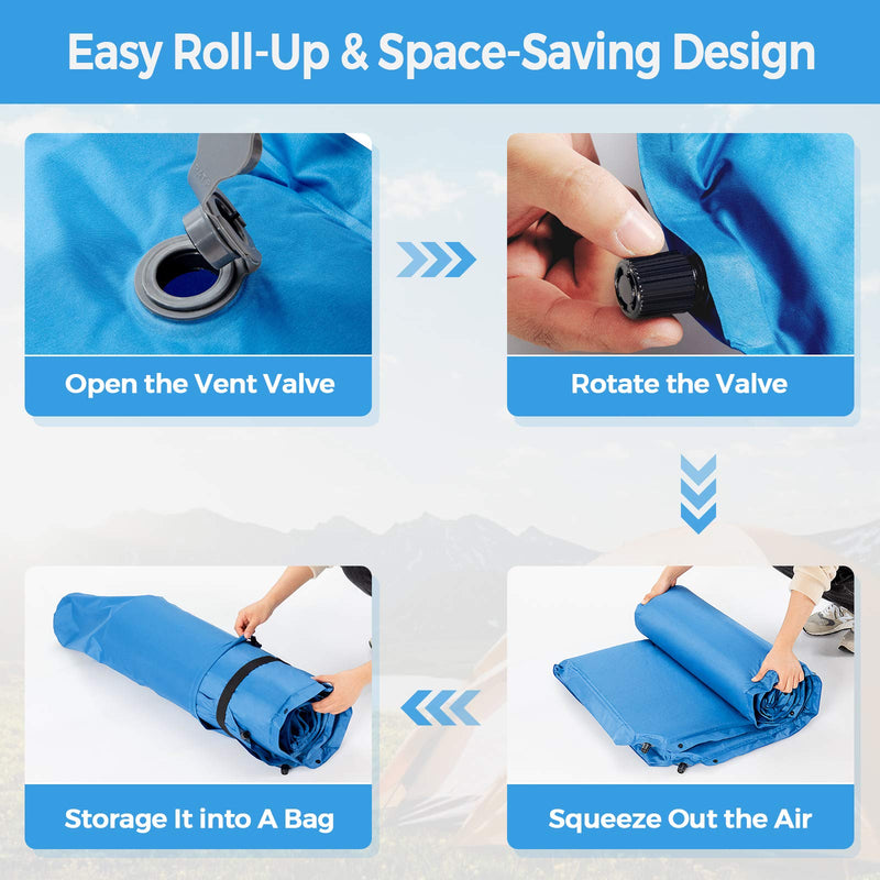Load image into Gallery viewer, Camping Sleeping Pad Foam, Self-Inflating Camping Mat - GoplusUS
