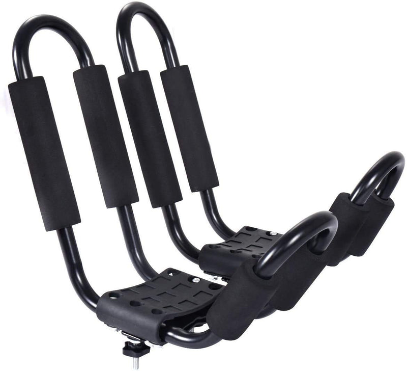 Load image into Gallery viewer, 2 Pairs Kayak Roof Rack, Universal Kayak Carrier J-Bar Rack with 4 Tie Down Straps - GoplusUS