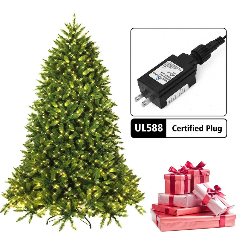 Load image into Gallery viewer, 7.5ft Prelit Christmas Tree, Premium Hinged Artificial Fir Tree - GoplusUS