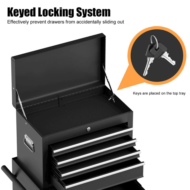 Load image into Gallery viewer, 6-Drawer Rolling Tool Chest Removable Tool Storage Cabinet with Sliding Drawers - GoplusUS