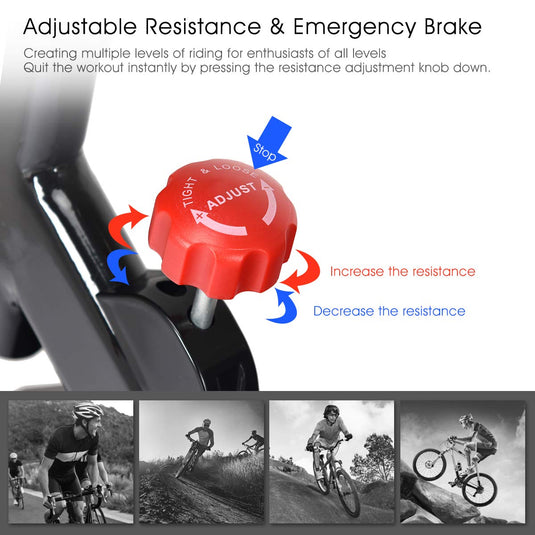 Stationary Bicycle, Indoor Cycling Bike, with Heart Rate Sensors