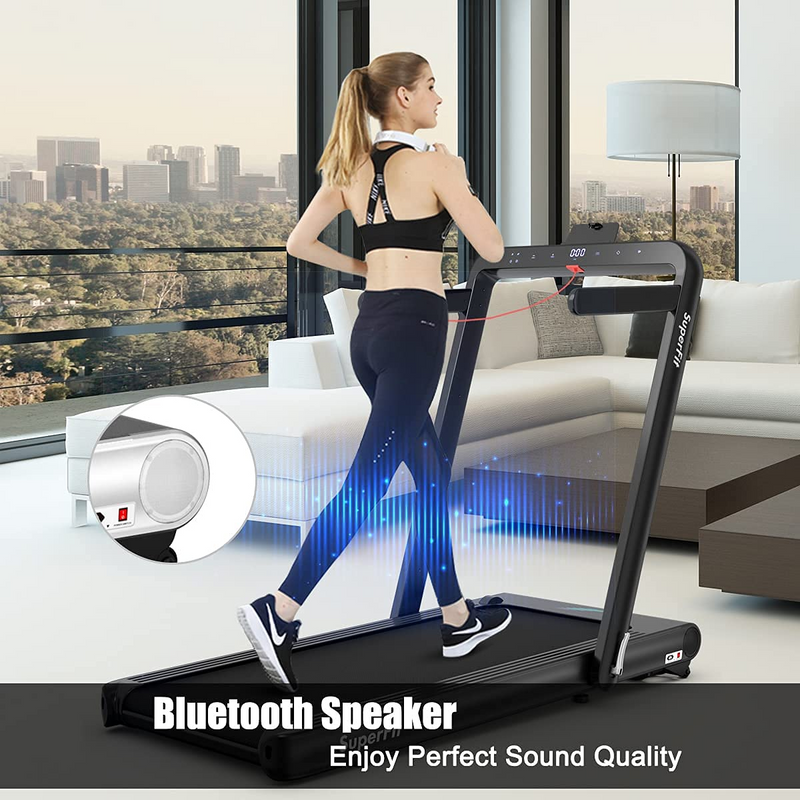 Load image into Gallery viewer, Goplus 2 in 1 Folding Treadmill, 4.75HP Superfit Under Desk Electric Treadmill with APP Control - GoplusUS