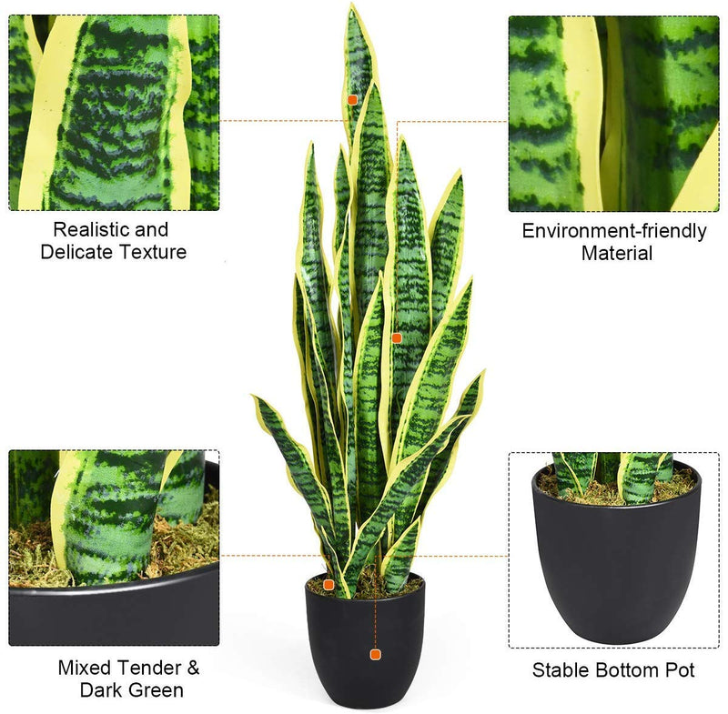 Load image into Gallery viewer, Artificial Snake Plant, 36" Fake Sansevieria - GoplusUS