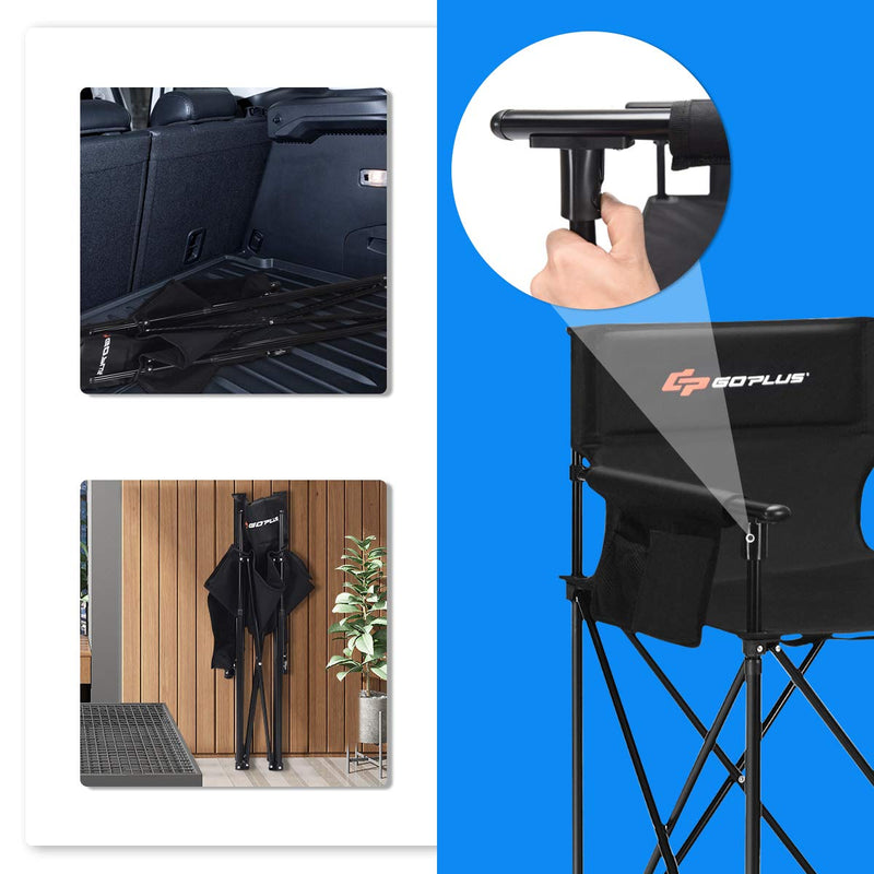 Load image into Gallery viewer, Folding Camping Chair, Outdoor Portable Beach Chair Heightened Design - GoplusUS