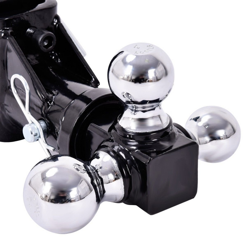 Load image into Gallery viewer, Triple Ball Swivel Adjustable Drop Turn Trailer Tow Hitch Mount for 2" Receiver