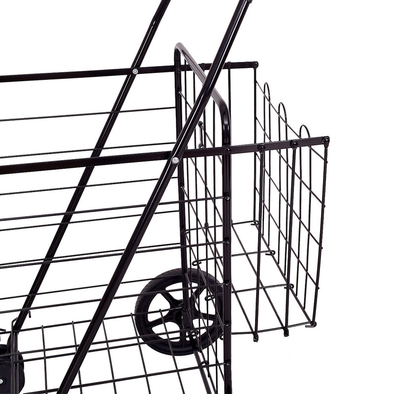 Load image into Gallery viewer, Jumbo Folding Shopping Cart for Grocery Laundry Book Luggage Travel - GoplusUS