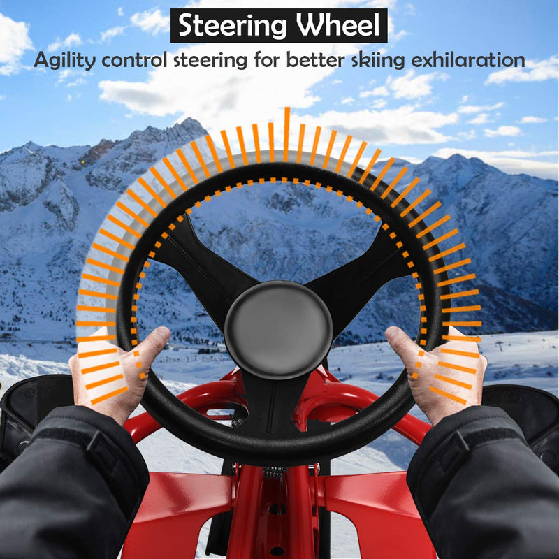 Load image into Gallery viewer, Ski Sled Slider Board with Twin Brakes - Goplus