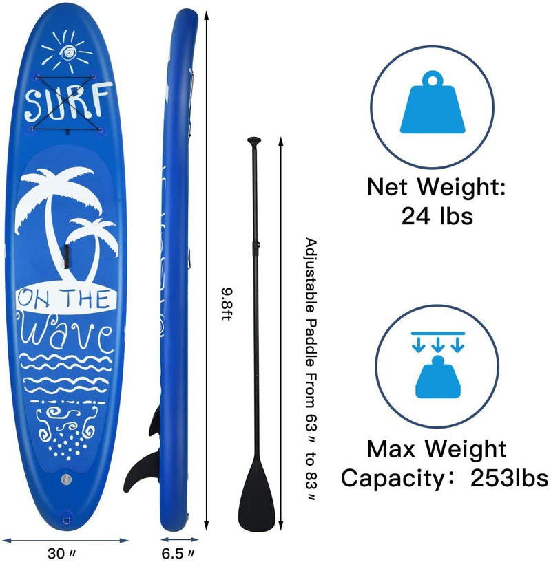 Load image into Gallery viewer, 9.8'/10'/11' Inflatable Stand Up Paddle Board, 6.5" Thick SUP with Premium Accessories and Carry Bag - GoplusUS